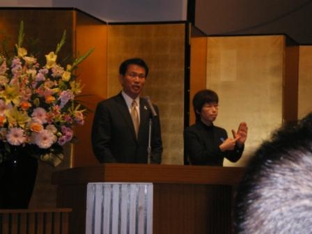 森田健作千葉県知事の挨拶の模様